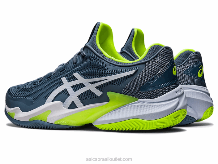 quadra ff 3 saibro 462T352 aço azul/branco Asics