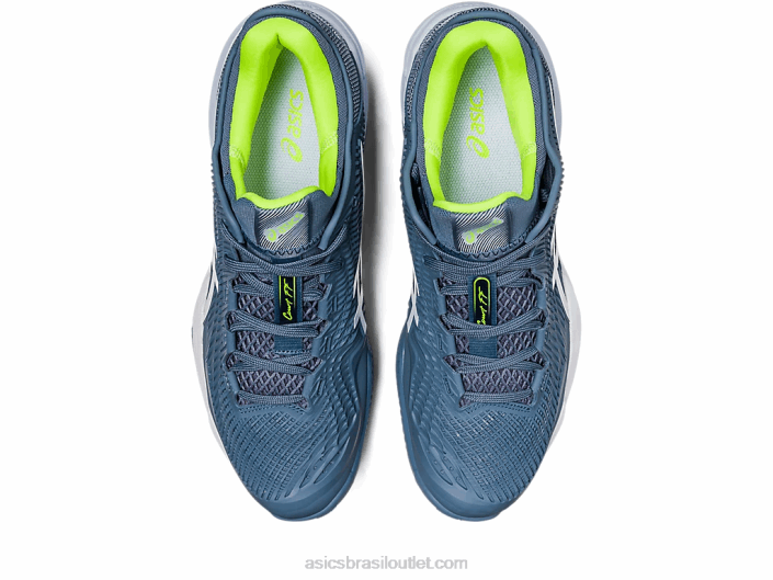quadra ff 3 saibro 462T352 aço azul/branco Asics