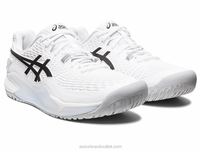 resolução de gel 9 462T354 Branco preto Asics