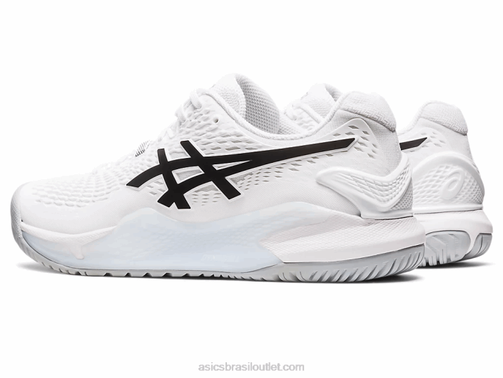 resolução de gel 9 462T354 Branco preto Asics