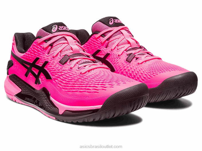resolução de gel 9 462T45 rosa choque/preto Asics