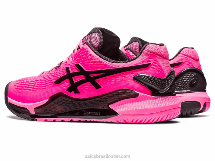 resolução de gel 9 462T45 rosa choque/preto Asics