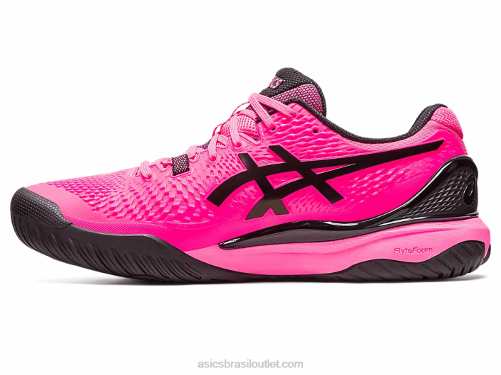 resolução de gel 9 462T45 rosa choque/preto Asics