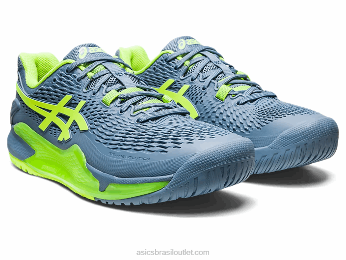 resolução de gel 9 de largura 462T364 azul aço/verde perigoso Asics