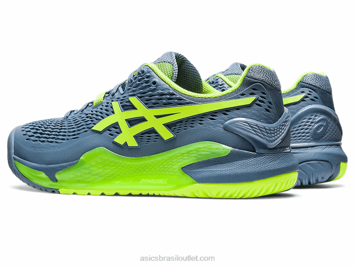 resolução de gel 9 de largura 462T364 azul aço/verde perigoso Asics