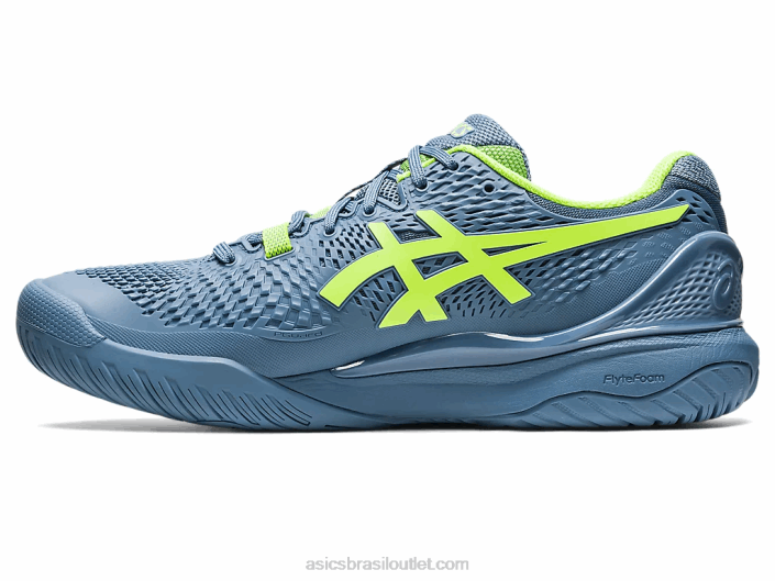 resolução de gel 9 de largura 462T364 azul aço/verde perigoso Asics