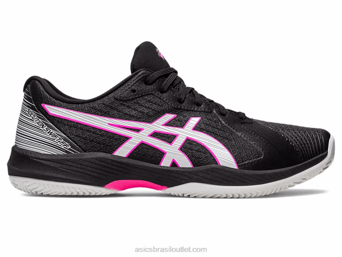 solução rápida ff argila 462T537 preto/rosa quente Asics