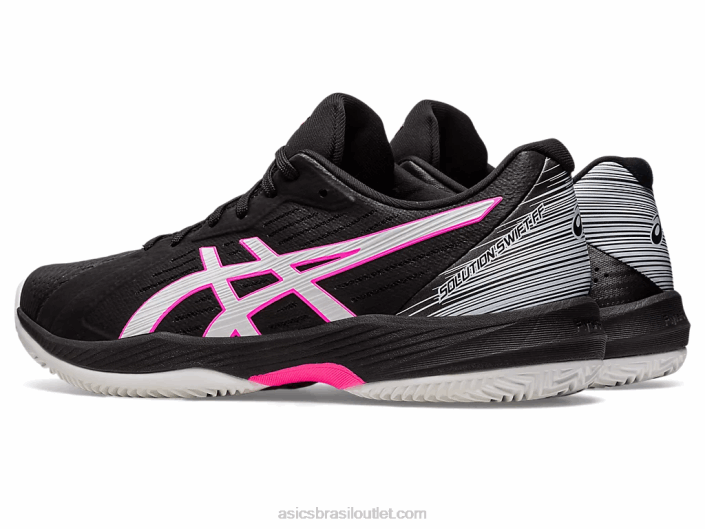 solução rápida ff argila 462T537 preto/rosa quente Asics