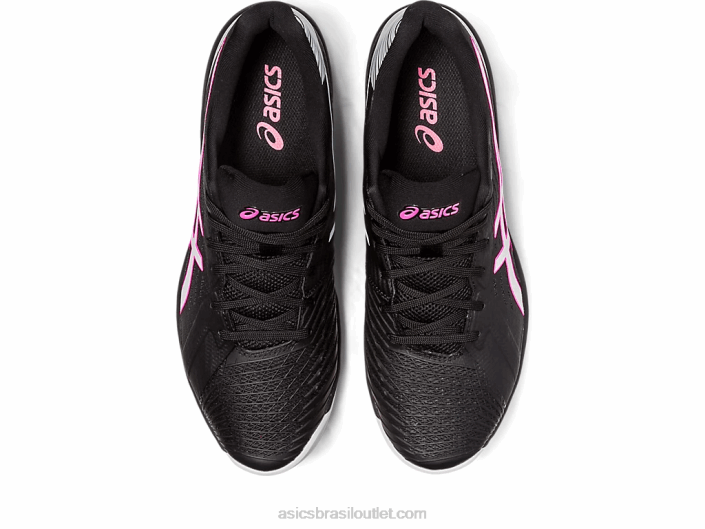 solução rápida ff argila 462T537 preto/rosa quente Asics