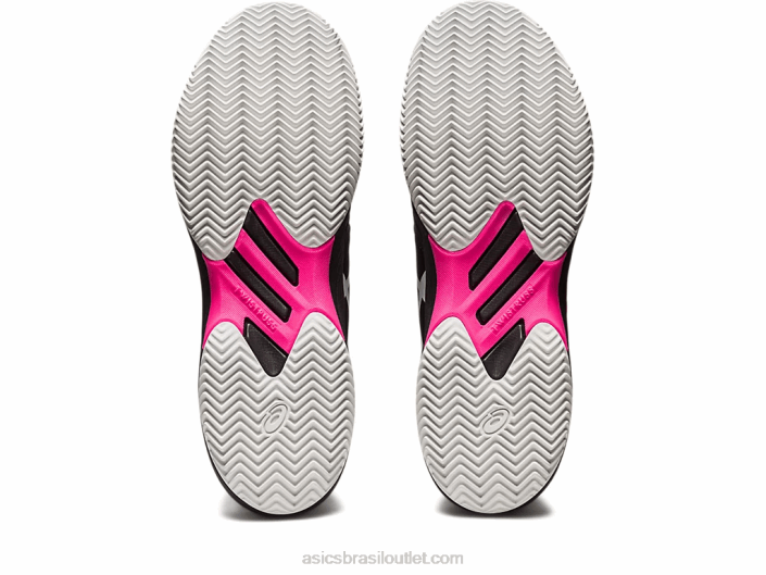 solução rápida ff argila 462T537 preto/rosa quente Asics