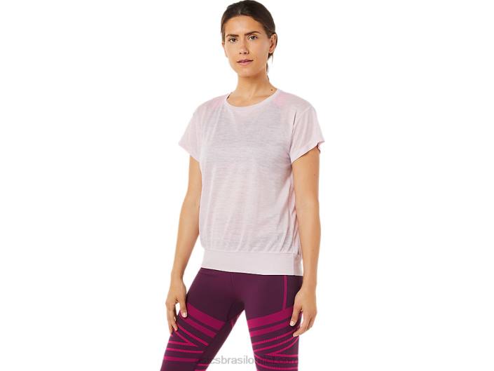 blusa feminina aberta nas costas manga curta 462T3383 mal subiu Asics