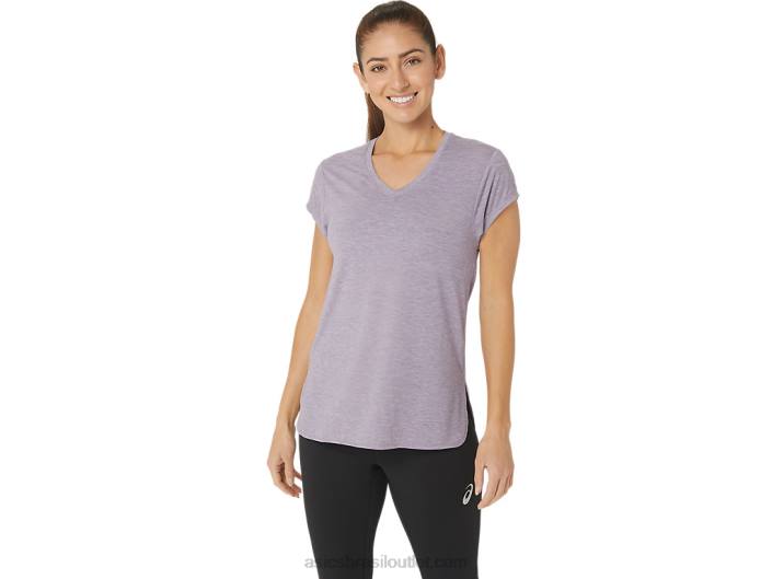 blusa feminina com decote v urze 462T2150 urze de quartzo violeta Asics