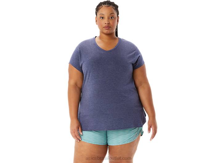 blusa feminina com decote v urze 462T3921 casaco de urze Asics
