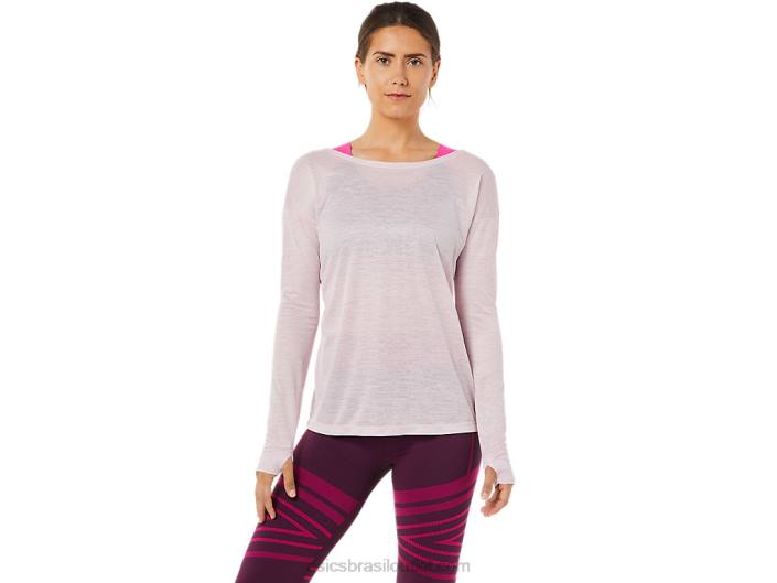 blusa feminina manga longa aberta nas costas 462T3382 mal subiu Asics