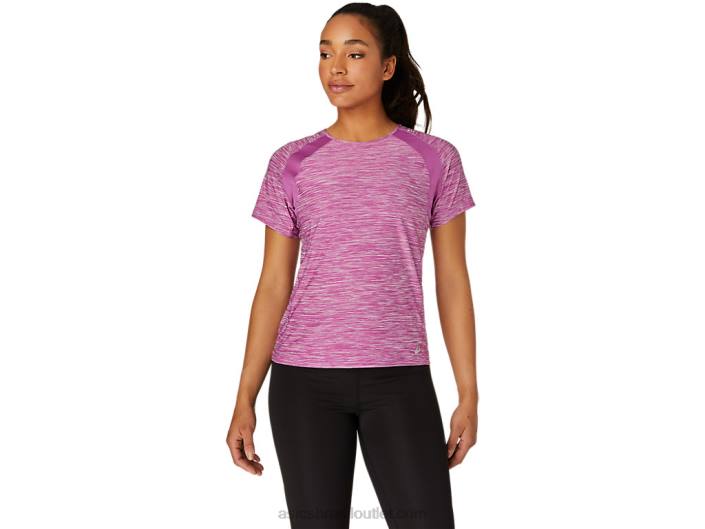 blusa pr lyte manga curta c110 feminina 462T4105 corante espacial de uva digital Asics