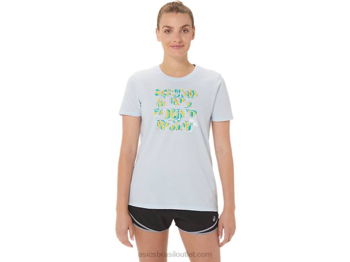 equipe de slogan de hibisco feminino 462T3063 céu macio Asics
