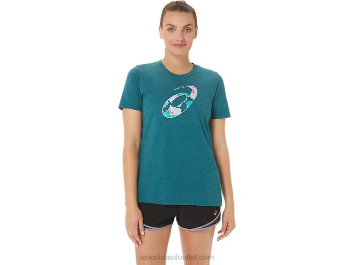 espiral de hibisco feminino uma tripulação 462T2769 urze de pinheiro de veludo Asics