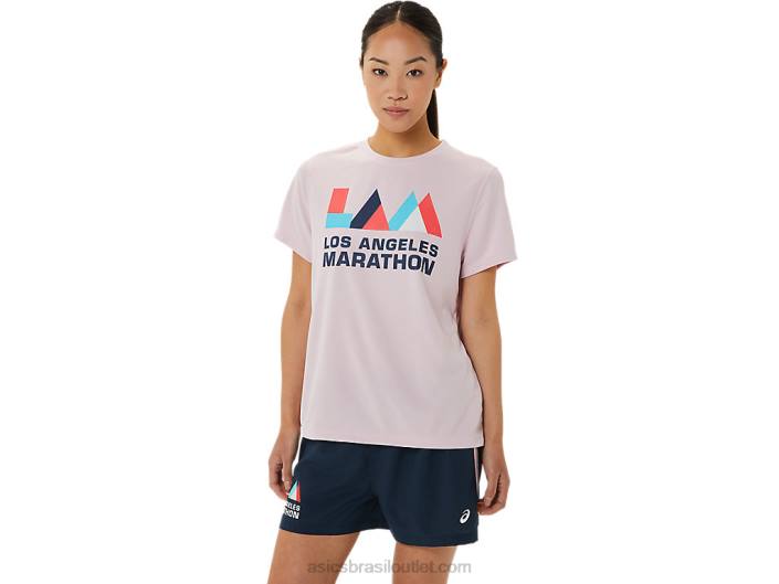 lam ready-set ii feminino manga curta 462T3268 mal subiu Asics