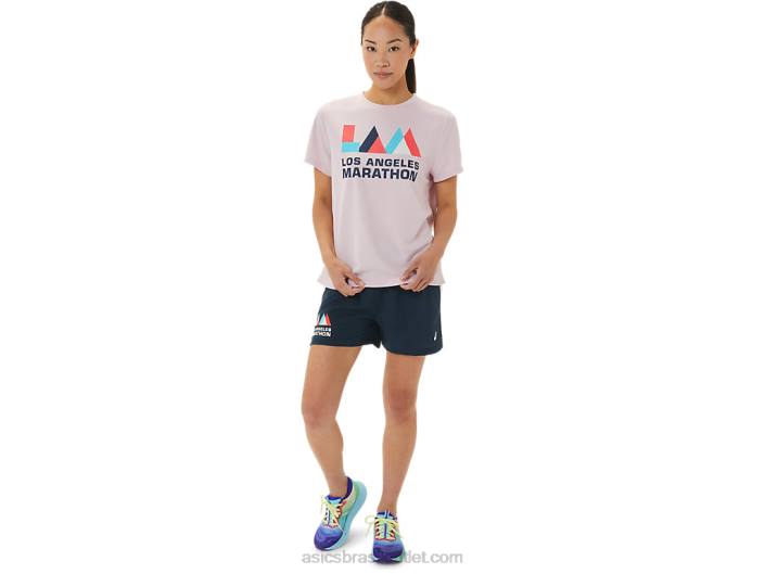 lam ready-set ii feminino manga curta 462T3268 mal subiu Asics