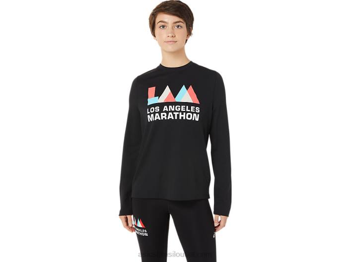lam ready-set ii feminino manga longa 462T3643 desempenho preto Asics