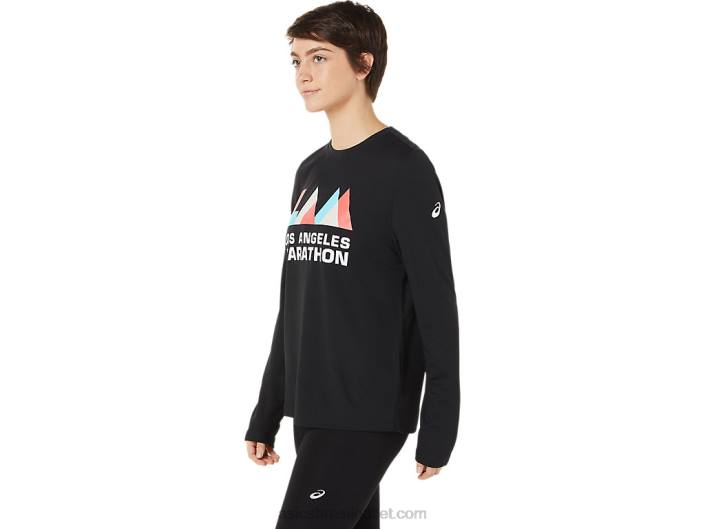 lam ready-set ii feminino manga longa 462T3643 desempenho preto Asics