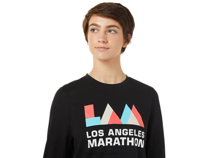 lam ready-set ii feminino manga longa 462T3643 desempenho preto Asics