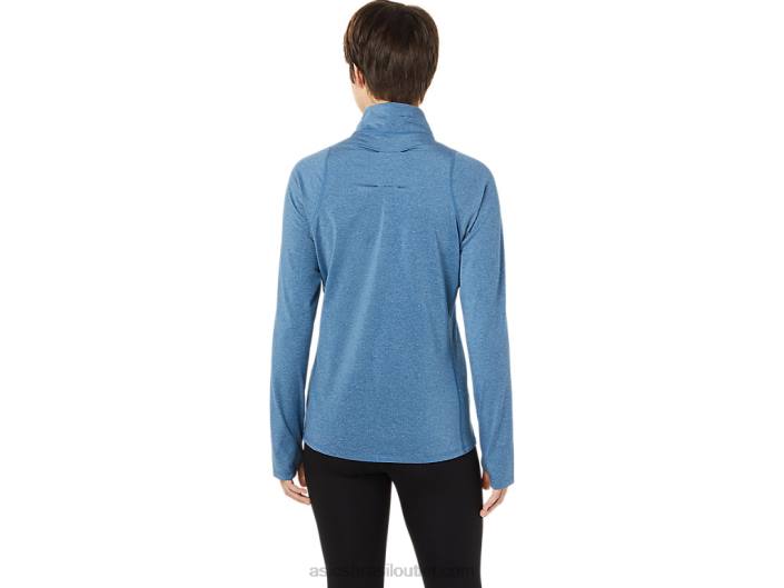lam thermopolis meio fecho de correr de mulher 462T3652 mako urze azul Asics