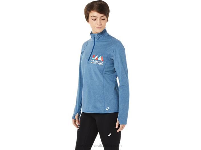 lam thermopolis meio fecho de correr de mulher 462T3652 mako urze azul Asics