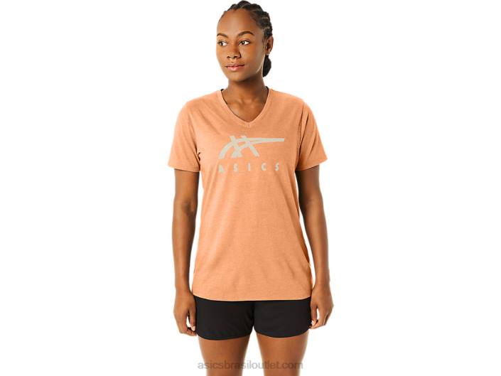 listras decote em v feminino 462T2349 duna de verão Asics