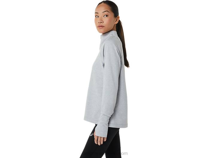 meio fecho de correr thermopolis de mulher 462T2920 urze cinza claro Asics