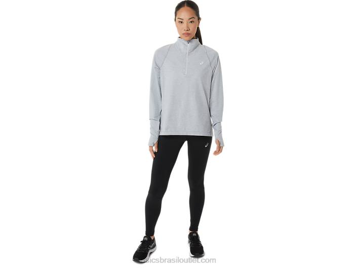 meio fecho de correr thermopolis de mulher 462T2920 urze cinza claro Asics