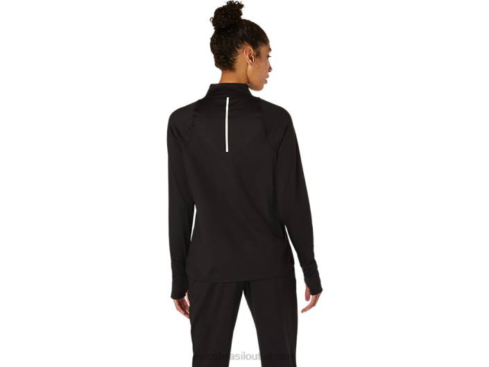 meio fecho de correr thermopolis de mulher 462T3618 desempenho preto Asics
