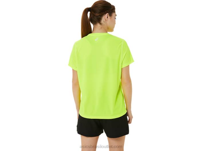 pronto-conjunto feminino ii manga curta wc 462T3220 amarelo de segurança Asics