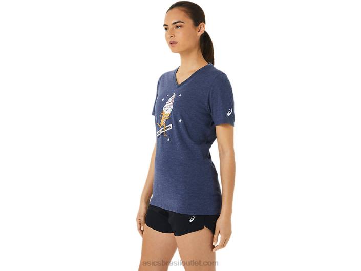sorvete feminino chegando em manga curta quente 462T3194 casaco de urze Asics