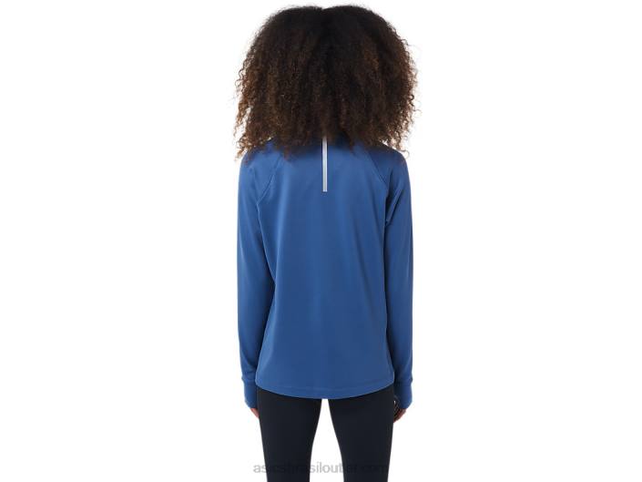 termopolis feminino 1/4 zip 462T2799 grande tubarão Asics