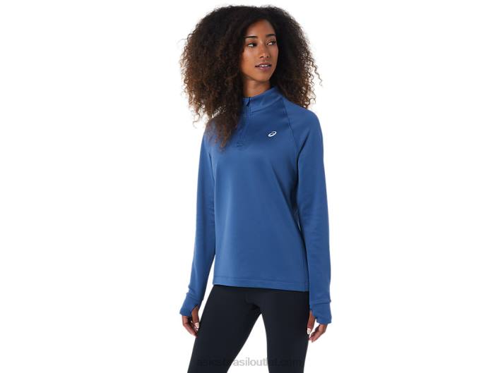 termopolis feminino 1/4 zip 462T2799 grande tubarão Asics