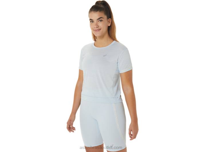 top de corrida feminino 462T2245 céu/creme Asics