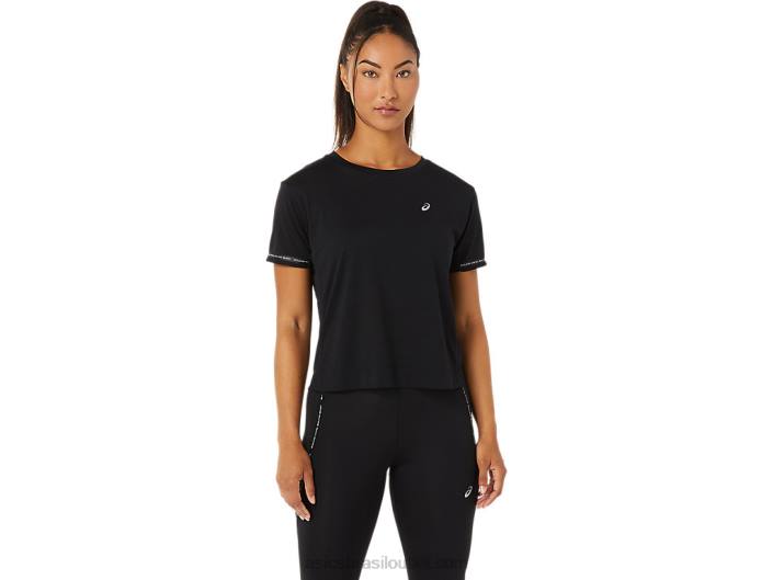 top de corrida feminino 462T3330 desempenho preto Asics
