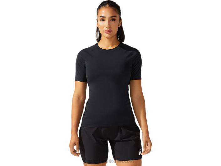 top de luta livre feminino de 2 peças 462T3785 time preto Asics