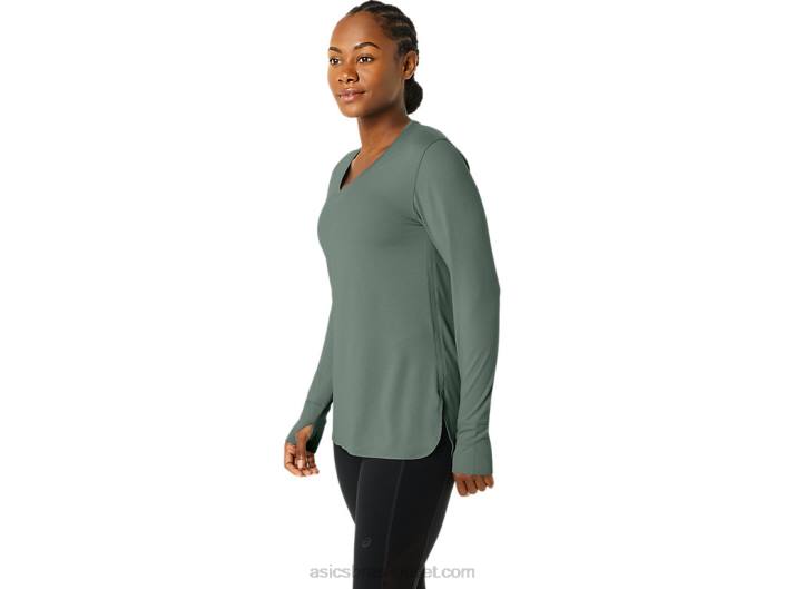 top de manga comprida urze feminino 462T2176 hera urze Asics