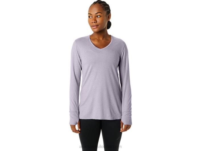 top de manga comprida urze feminino 462T2304 urze violeta crepúsculo Asics