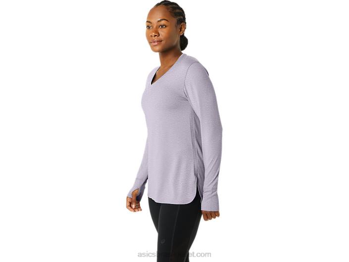 top de manga comprida urze feminino 462T2304 urze violeta crepúsculo Asics