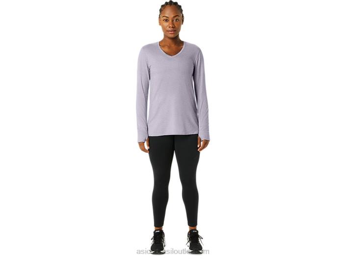 top de manga comprida urze feminino 462T2304 urze violeta crepúsculo Asics