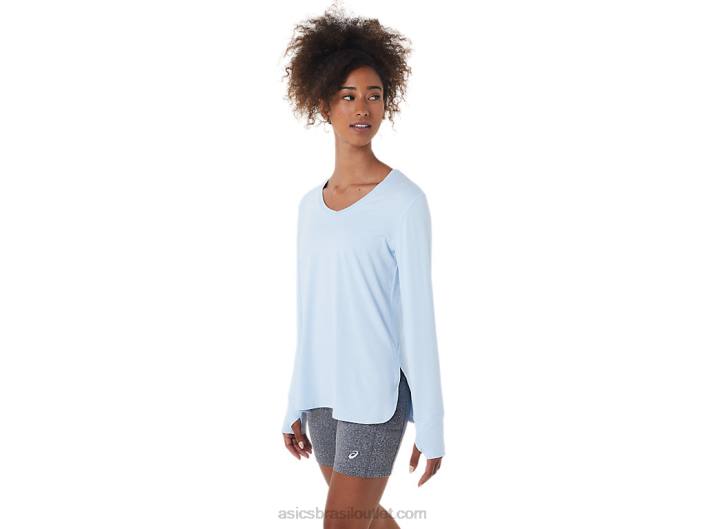 top de manga comprida urze feminino 462T2723 urze do céu macio Asics