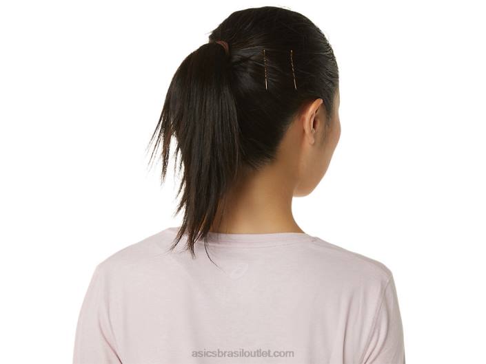 top de manga comprida urze feminino 462T3273 mal rosa urze Asics