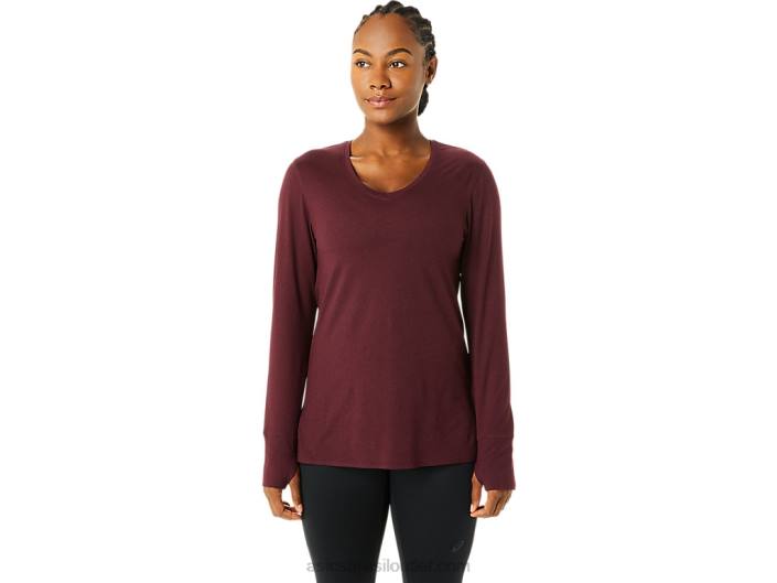 top de manga comprida urze feminino 462T3700 urze marte profundo Asics