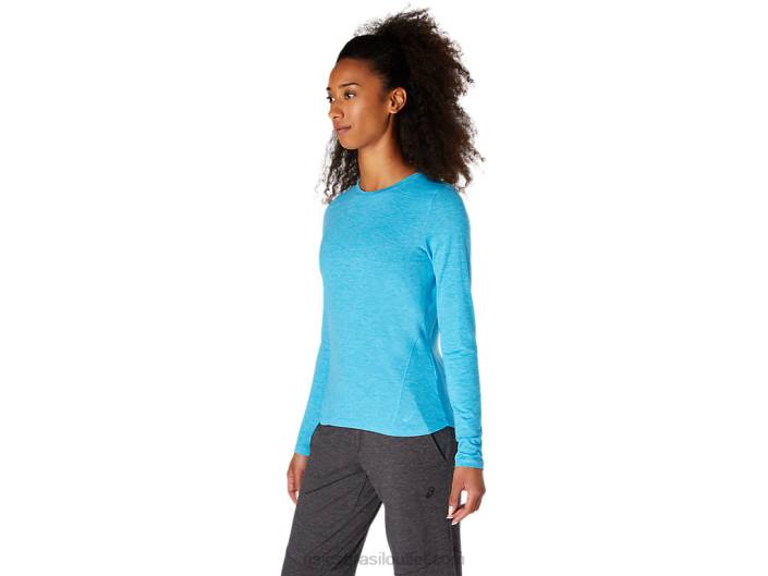 top de manga comprida urze feminino 462T4117 água digital Asics