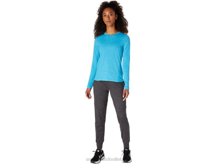 top de manga comprida urze feminino 462T4117 água digital Asics