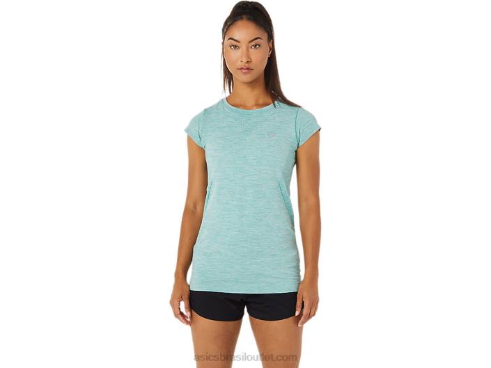 top de manga curta corrida sem costura feminino 462T3499 sábio Asics