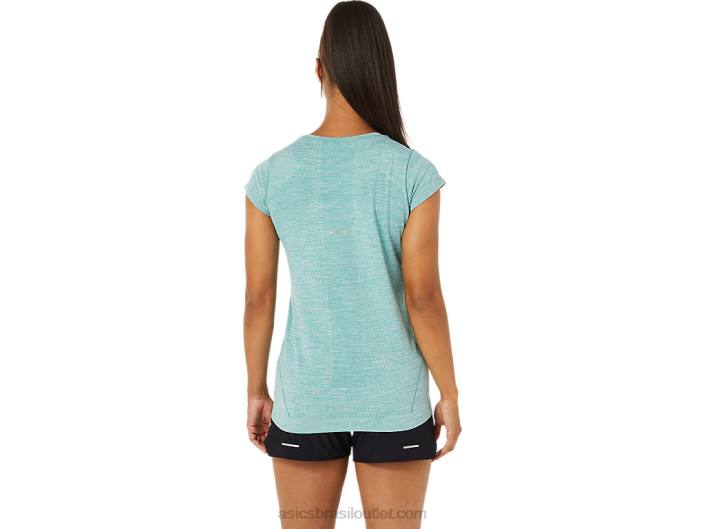 top de manga curta corrida sem costura feminino 462T3499 sábio Asics